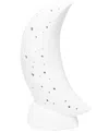 Simple Designs Porcelain Moon Shaped Table Lamp In White