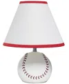 Simple Designs Sportslite 11.5" Tall Athletic Sports Baseball Base Ceramic Bedside Table Desk Lamp In Multi