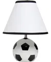 SIMPLE DESIGNS SPORTSLITE 11.5" TALL ATHLETIC SPORTS SOCCER BALL BASE CERAMIC BEDSIDE TABLE DESK LAMP WITH WHITE EM