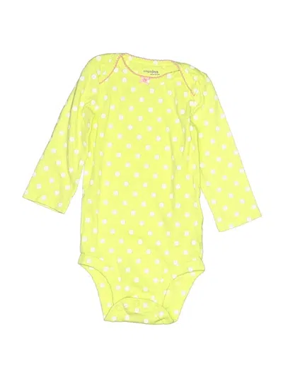 Pre-owned Simple Joys By Carter's Babies' Long Sleeve Onesie In Yellow