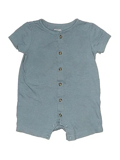 Pre-owned Simple Joys By Carter's Babies' Short Sleeve Onesie In Blue