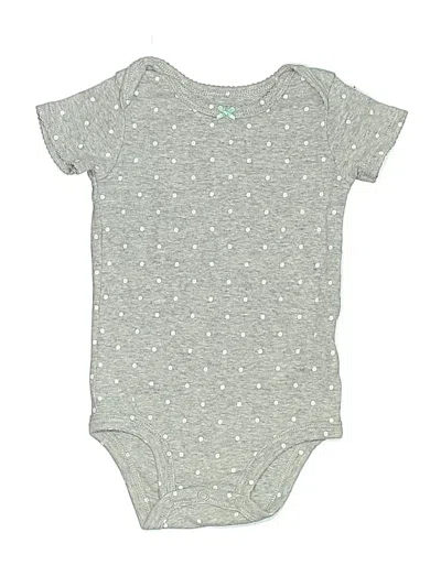 Pre-owned Simple Joys By Carter's Babies' Short Sleeve Onesie In Gray