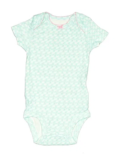 Pre-owned Simple Joys By Carter's Babies' Short Sleeve Onesie In Green