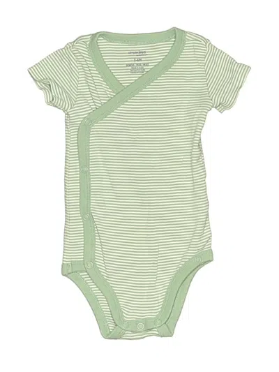 Pre-owned Simple Joys By Carter's Babies' Short Sleeve Onesie In Green