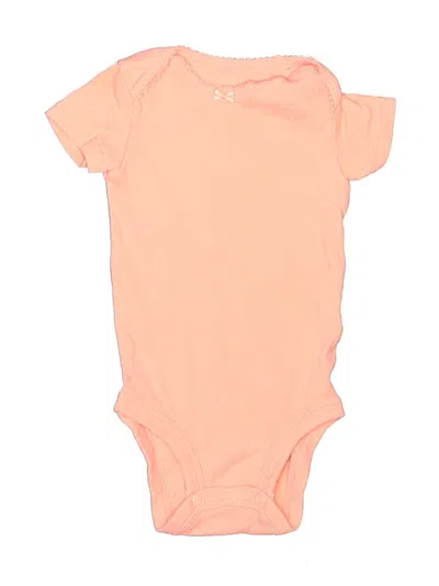 Pre-owned Simple Joys By Carter's Babies' Short Sleeve Onesie In Orange