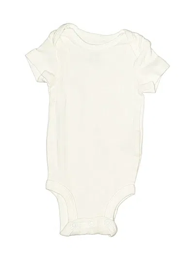 Pre-owned Simple Joys By Carter's Babies' Short Sleeve Onesie In White