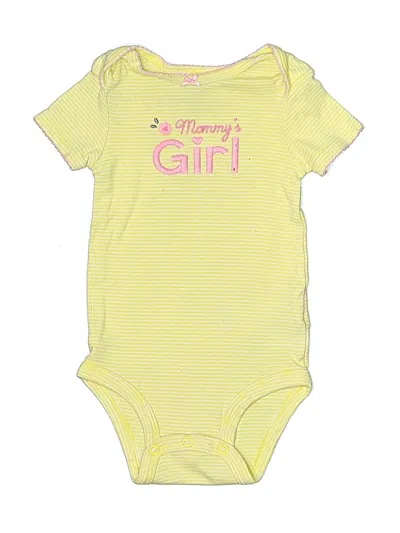 Pre-owned Simple Joys By Carter's Babies' Short Sleeve Onesie In Yellow