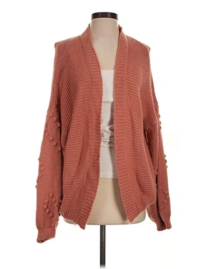 Pre-owned Simplee Cardigan Sweater In Orange