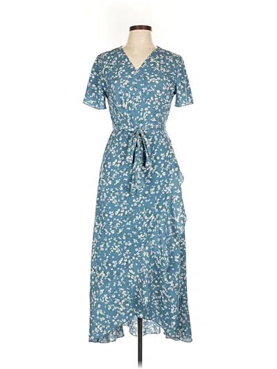 Pre-owned Simplee Casual Dress In Blue