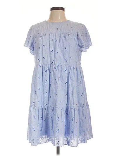 Pre-owned Simplee Casual Dress In Blue
