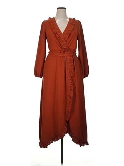 Pre-owned Simplee Casual Dress In Brown