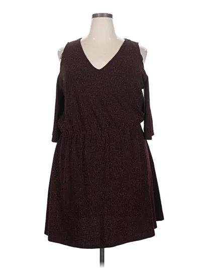 Pre-owned Simplee Casual Dress In Burgundy
