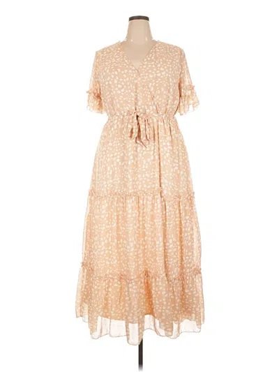 Pre-owned Simplee Casual Dress In Tan