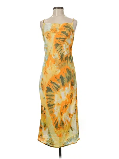 Pre-owned Simplee Casual Dress In Yellow