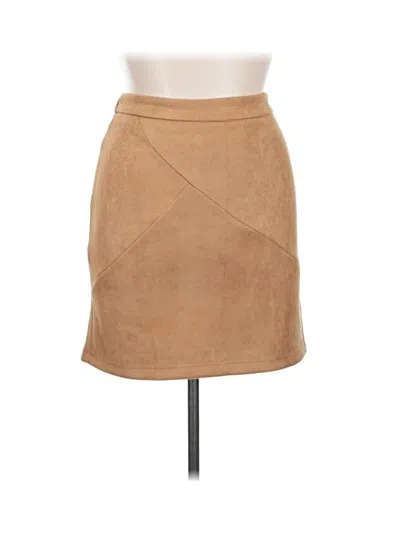 Pre-owned Simplee Casual Skirt In Tan