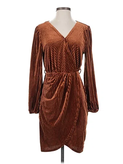 Pre-owned Simplee Cocktail Dress In Brown
