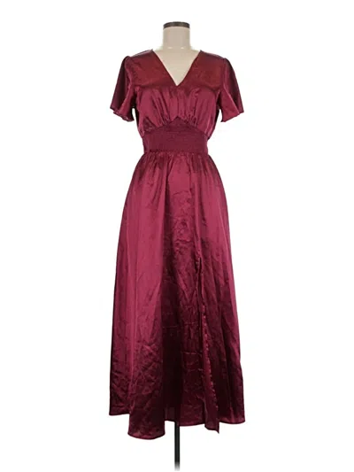 Pre-owned Simplee Cocktail Dress In Burgundy