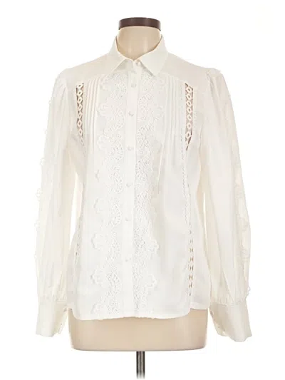 Pre-owned Simplee Long Sleeve Blouse In Ivory