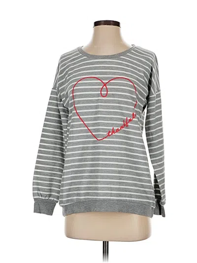 Pre-owned Simplee Pullover Sweater In Gray