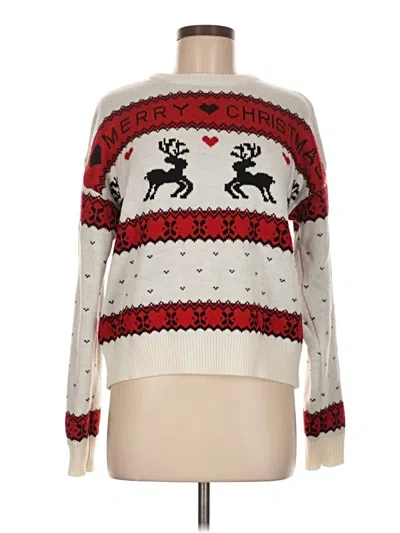 Pre-owned Simplee Pullover Sweater In Ivory