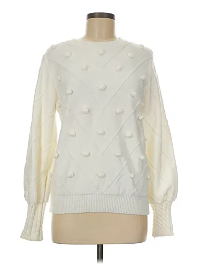 Pre-owned Simplee Pullover Sweater In White