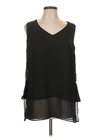 Pre-owned Simplee Sleeveless Blouse In Black