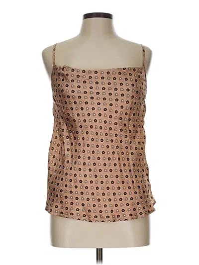 Pre-owned Simplee Sleeveless Blouse In Brown