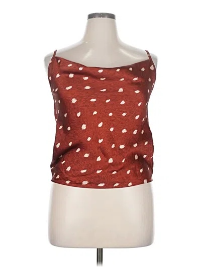 Pre-owned Simplee Tank Top Brown Strapless Neckline Tops