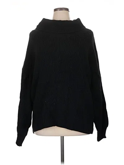 Pre-owned Simplee Turtleneck Sweater In Black