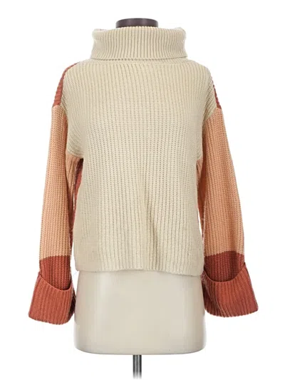 Pre-owned Simplee Turtleneck Sweater In Brown