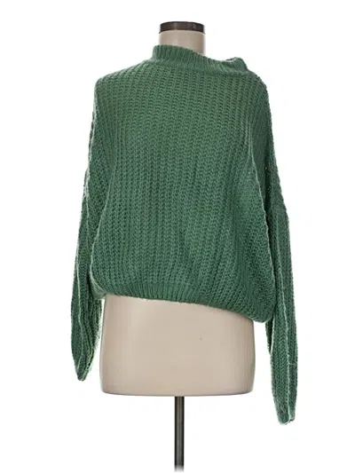 Pre-owned Simplee Turtleneck Sweater In Green