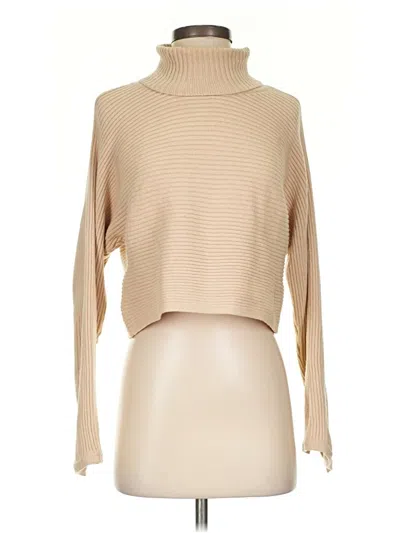 Pre-owned Simplee Turtleneck Sweater In Tan