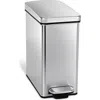 Simplehuman 10l Stainless Steel Slim Step Trash Can