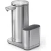 Simplehuman 14 Oz. Liquid Sensor Pump With Caddy In Silver