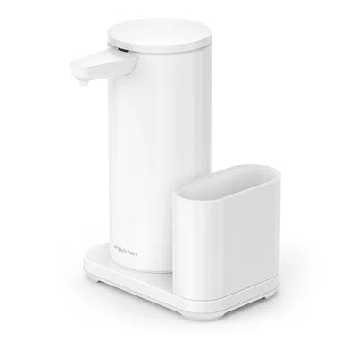 SIMPLEHUMAN 14OZ SENSOR PUMP, TOUCH-FREE HAND SOAP DISPENSER WITH SPONGE CADDY