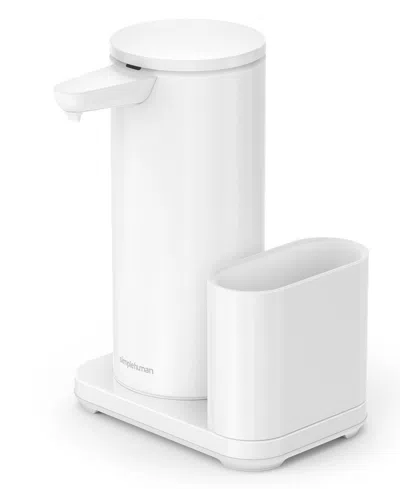 SIMPLEHUMAN 14 OZ SENSOR PUMP, TOUCH-FREE HAND SOAP DISPENSER WITH SPONGE CADDY