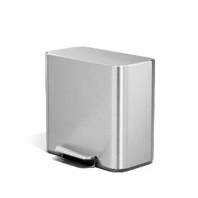 Simplehuman 16l Mini Rectangular Step Can, Brushed Stainless Steel