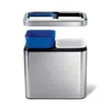 Simplehuman 20 Liter Recycling Office Trash Can In Brushed Stainless Steel