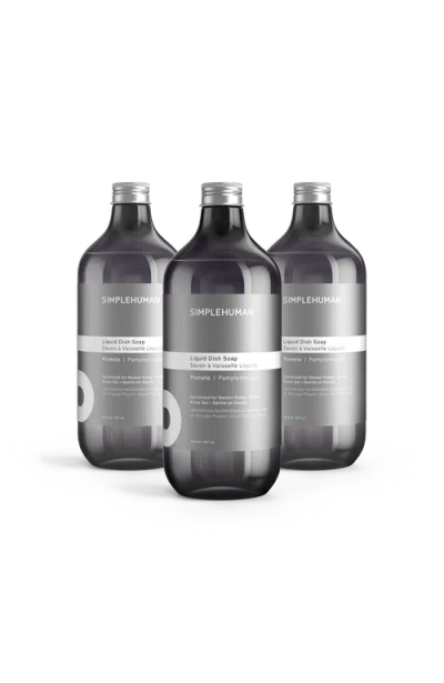 Simplehuman 30 Fl. Oz. Liquid Dish Soap Refill Bottle 3 Pack In Pomelo