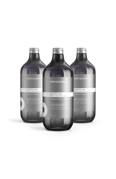 Simplehuman 30 Fl. Oz. Liquid Dish Soap Refill Bottle 3 Pack In Rosemary Thyme