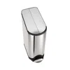 Simplehuman 45-liter Butterfly Step Garbage Can In Brushed Stainless Steel
