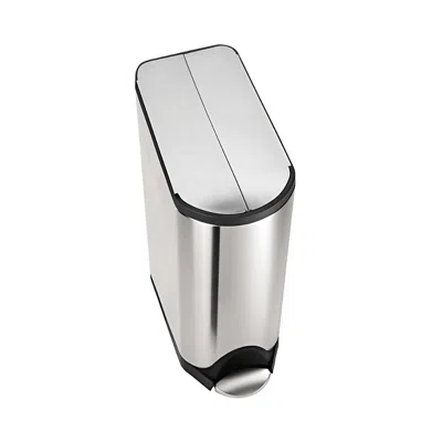 Simplehuman 45-liter Butterfly Step Garbage Can In Brushed Stainless Steel