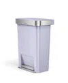 Simplehuman 45-liters Hybrid Rectangular Step Can In Blue