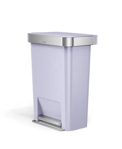 Simplehuman 45-liters Hybrid Rectangular Step Can In Blue