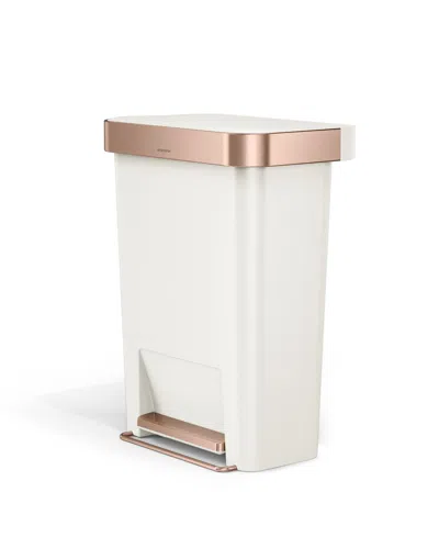 Simplehuman 45-liters Hybrid Rectangular Step Can In Pink