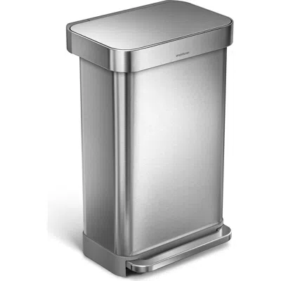 SIMPLEHUMAN SIMPLEHUMAN 45L RECTANGULAR STEP CAN WITH LINER POCKET