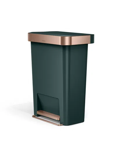 Simplehuman 45-liters Hybrid Rectangular Step Can In Green