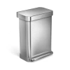 Simplehuman 55 Liter / 14.5 Gallon Rectangular Kitchen Step Trash Can In Brushed