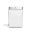 Simplehuman 58l Rectangular Sensor Can With Voice And Motion Control In White