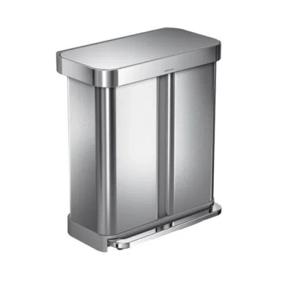 SIMPLEHUMAN SIMPLEHUMAN 58L RECYCLER RECTANGULAR STEP CAN